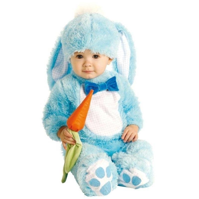 Blue Bunny Infant Costume Blue Fuzzy Romper_1
