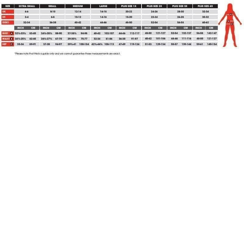 Size Chart Boa 50g Adult White
