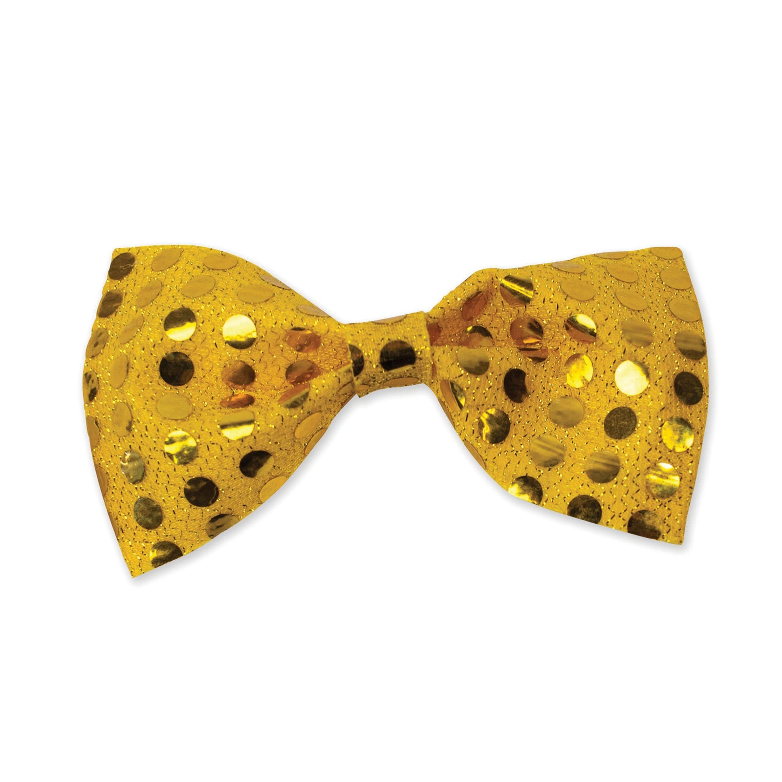 Bow Tie Sequin Gold Costume Accessory 1