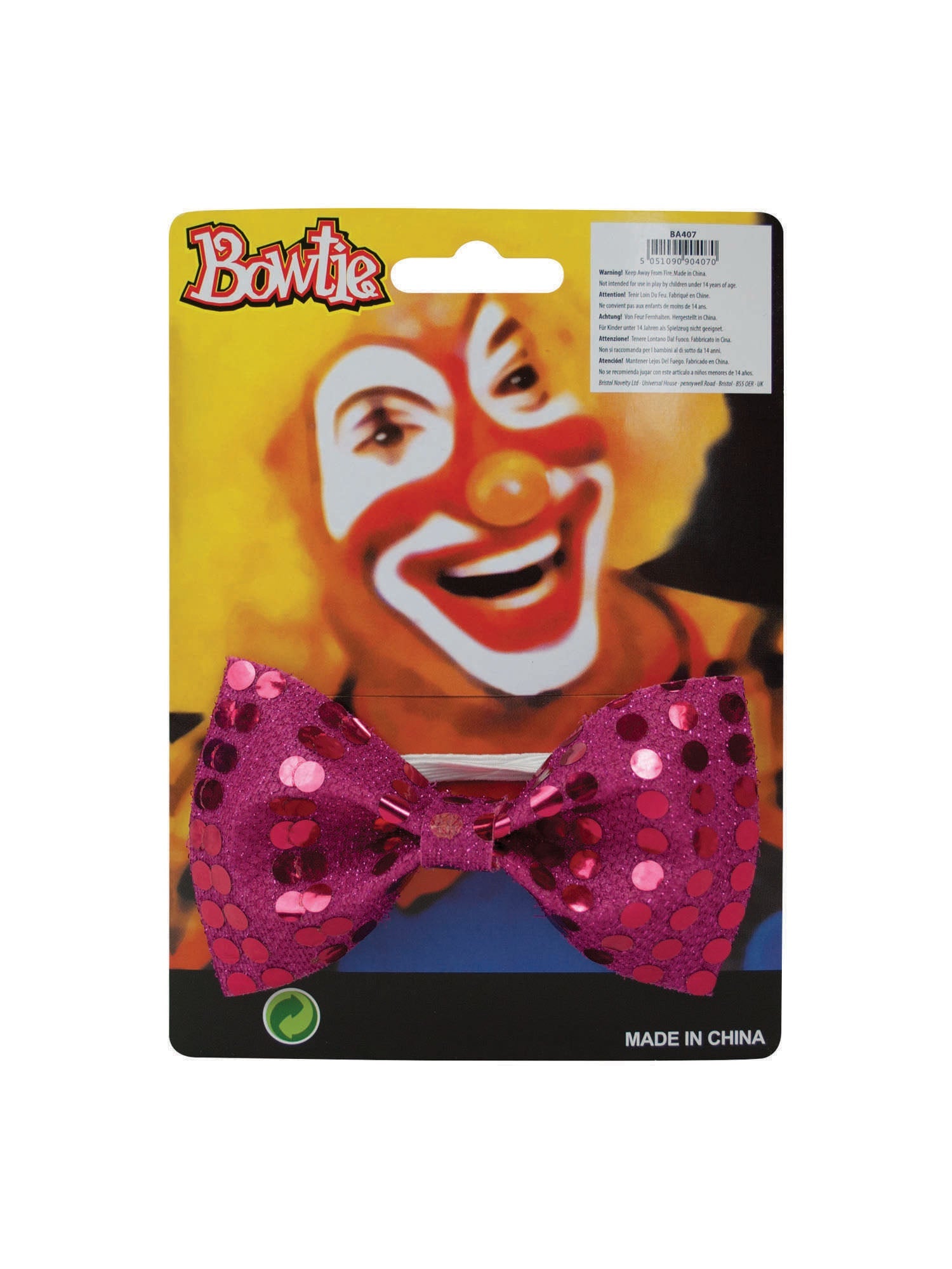 Bow Tie Sequin Pink Costume Accessory 2