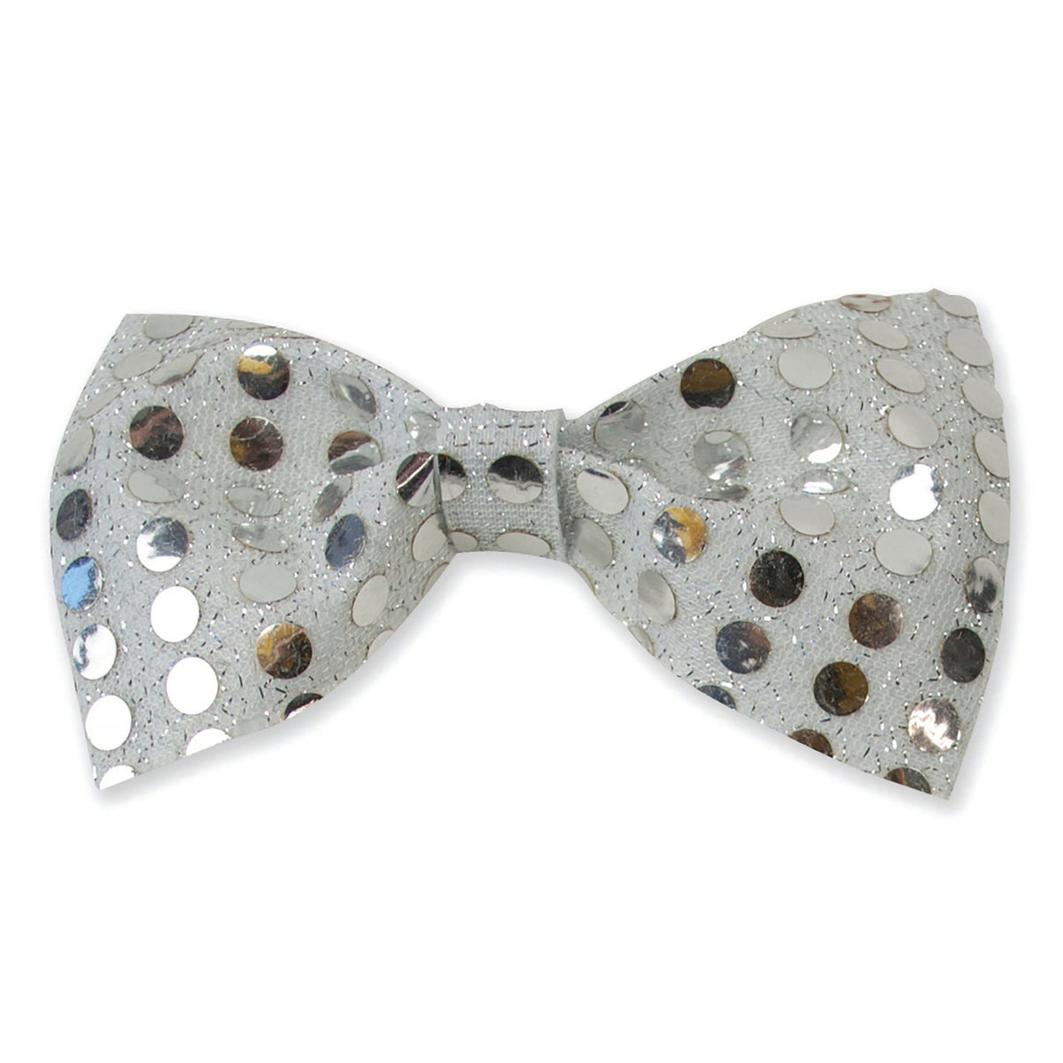 Bow Tie Sequin Silver Costume Accessory 1
