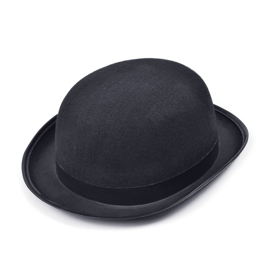 Bowler Hat Black Adult Budget Victorian Style_1