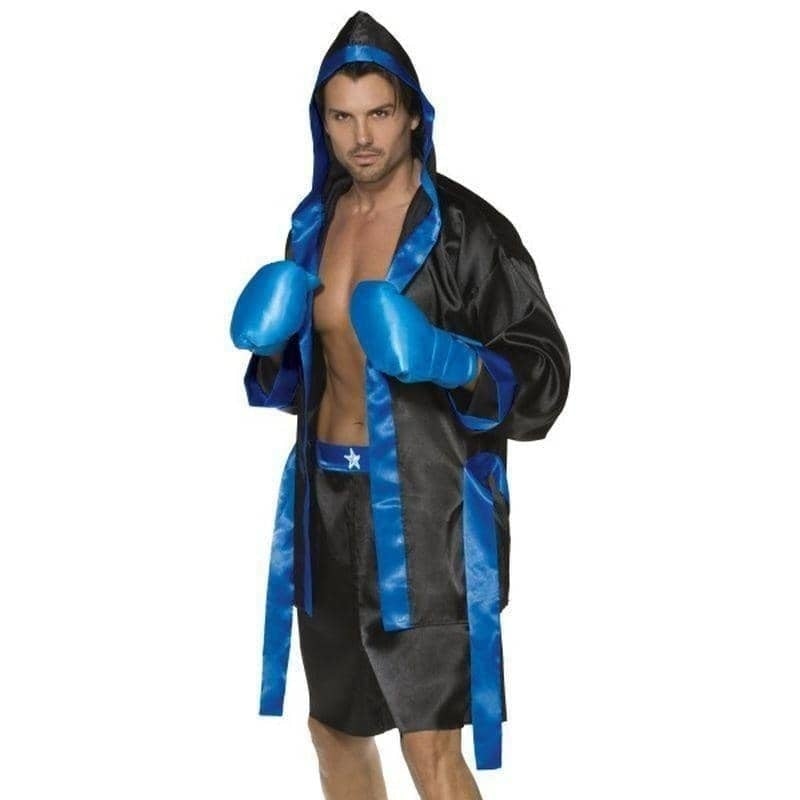 Boxer Costume Adult Black Blue_1
