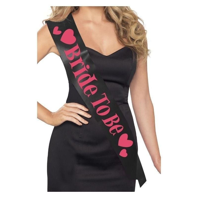 Size Chart Bride To Be Sash Adult Black