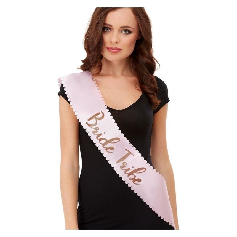 Bride Tribe Sash Pink and Gold 1
