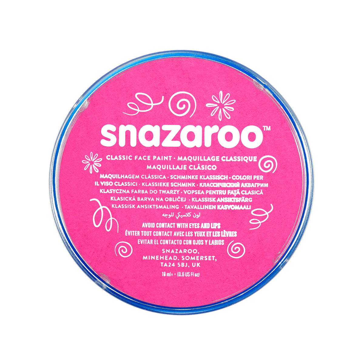 Bright Pink Snazaroo Tub 18ml Face Body Paint Make Up 1