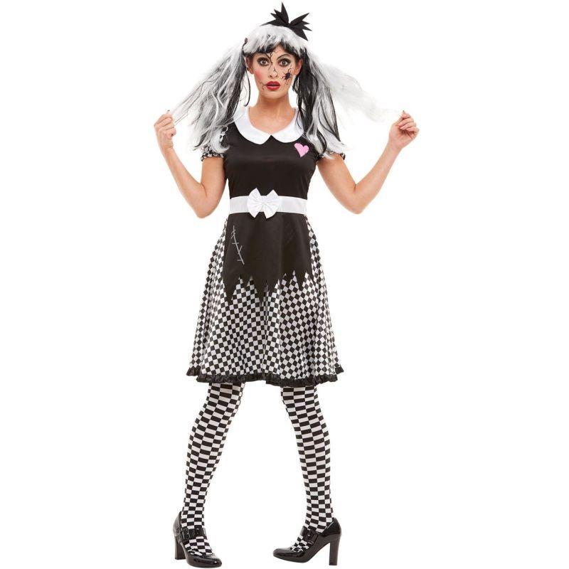 Broken Doll Costume Adult Black_1