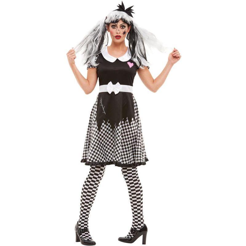Broken Doll Costume Adult Black 1