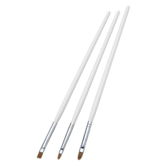 White Brush Set Pack of 3 Styles Make Up FX Essentials 1