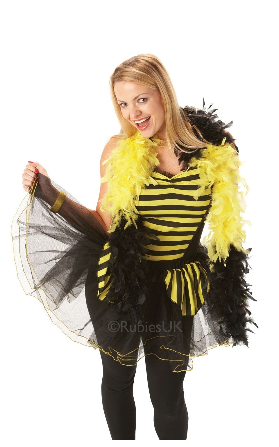 Bumblebee Basque Top Yellow and White Ladies Costume_1