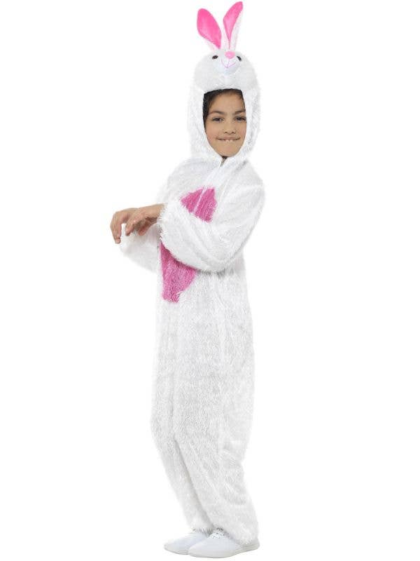 Bunny Costume Kids White Jumpsuit with Hood_4