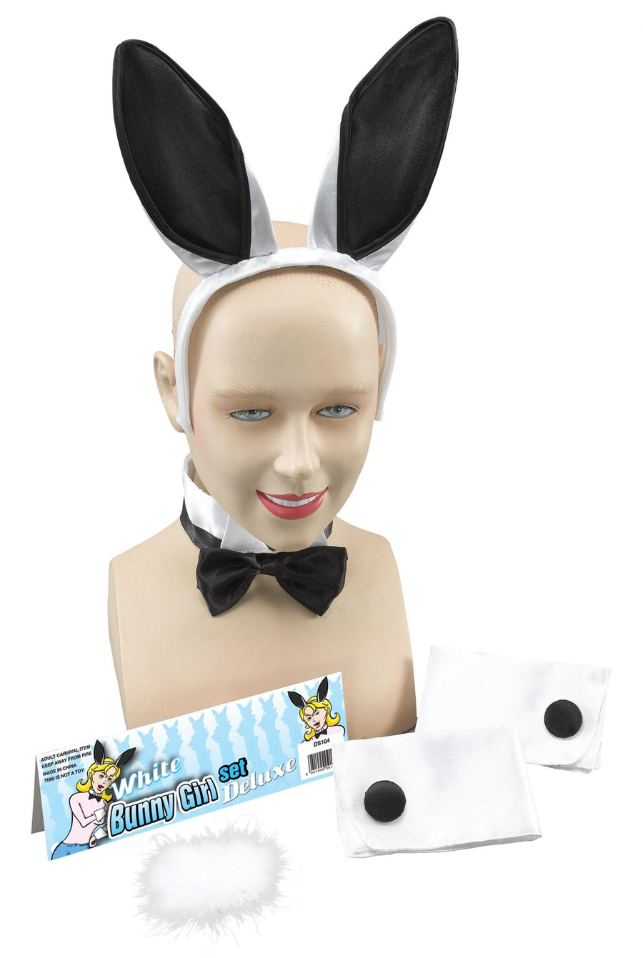 Bunny Girl Set White Black Playbunny Instant Costume_1