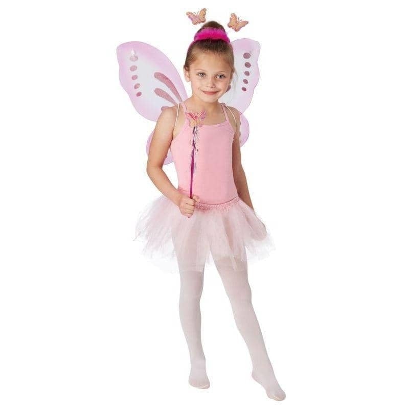 Butterfly Girls Pink Costume Set 1