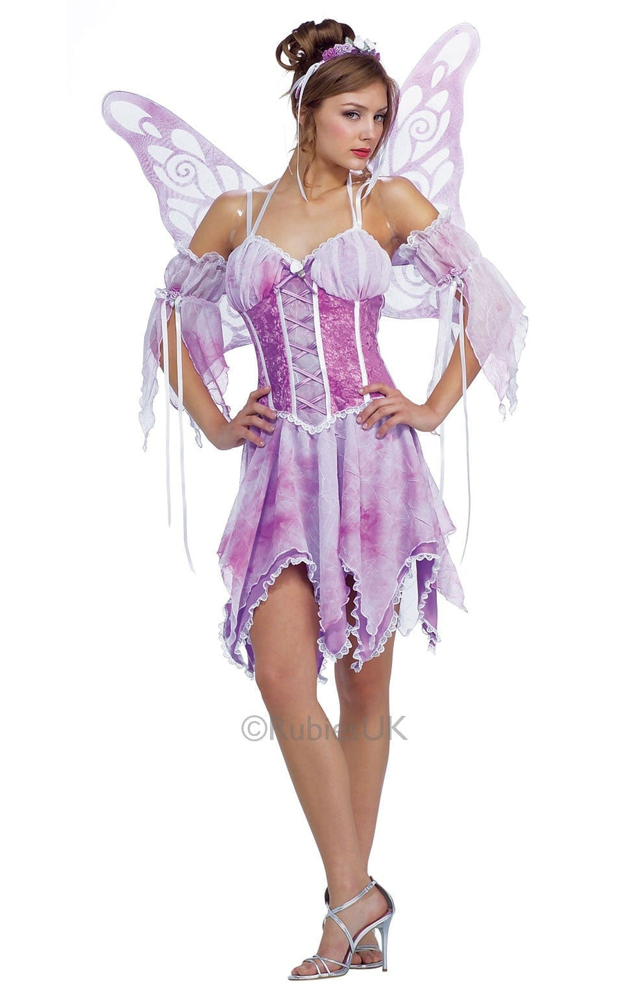 Butterfly Pink Fairy Ladies Costume with Wings_1