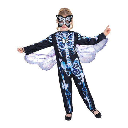Butterfly Skeleton Costume Child All in One Wings and Mask 1