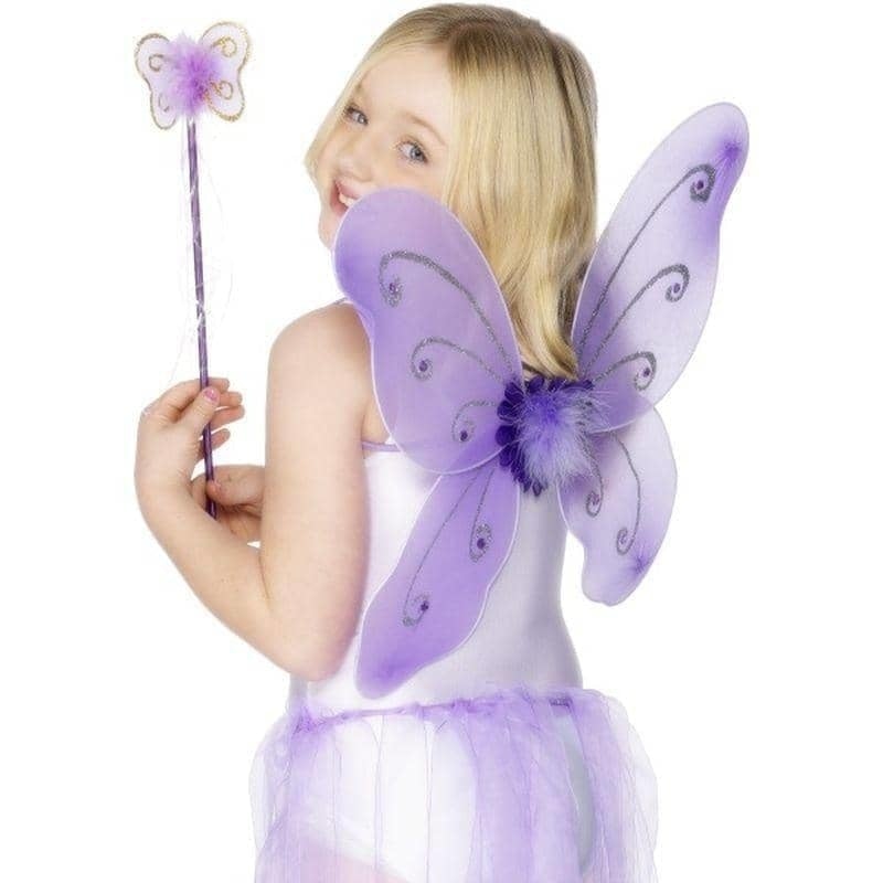 Butterfly Wings & Wand Kids Purple_1
