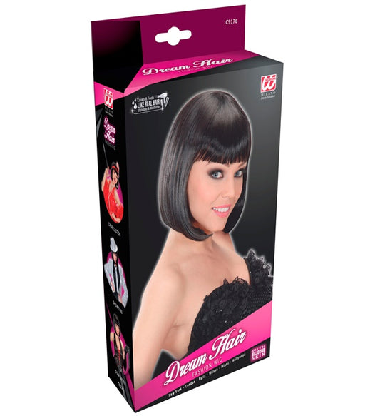 Black Jolie Wig  Pageboy  In Color Box