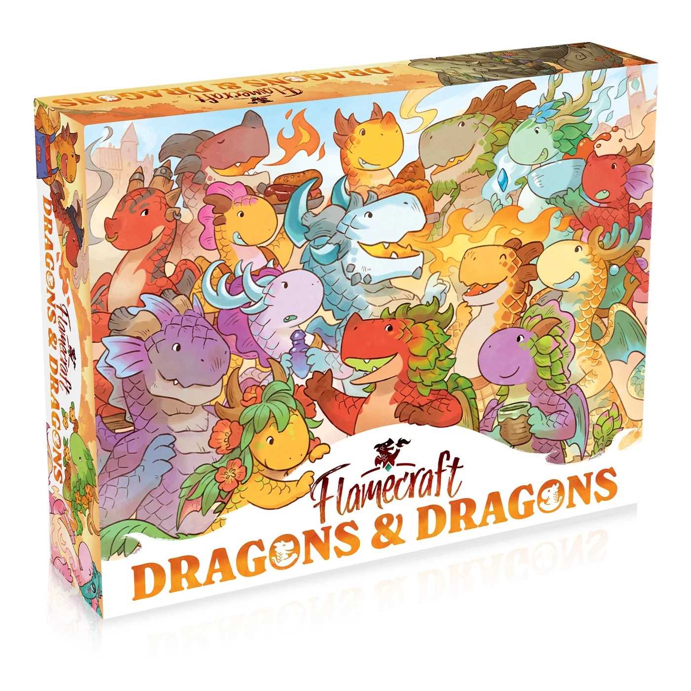 Dragons and Dragons Expansion Flamecraft Board Game by Cardboard Alchemy 1