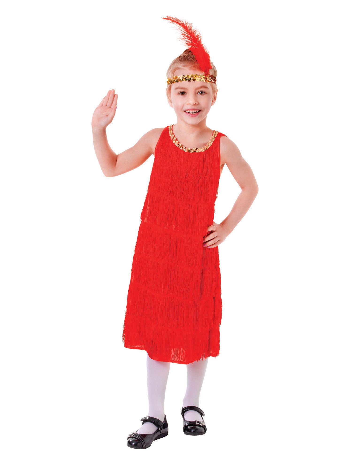 Flapper Dress Red Childrens Costume 1