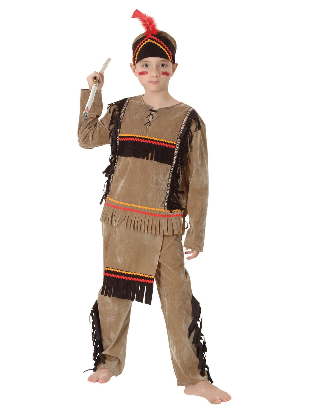 Native American Inspired Indian Boy Deluxe Boys Costume Native American Inspired Indian Boy Deluxe Boys Costume