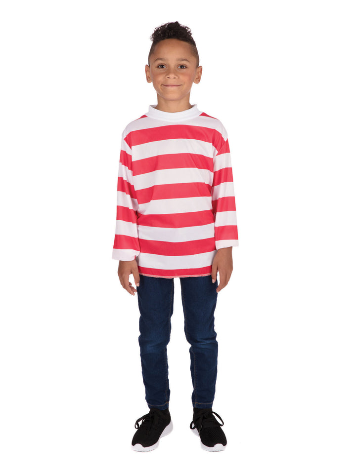 Striped Top Red White Waldo Childrens Costume