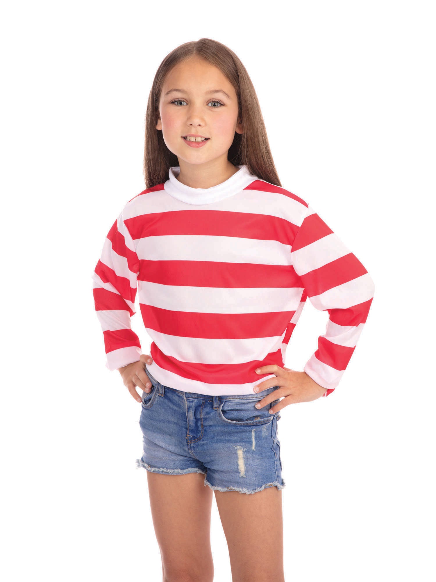 Striped Top Red White Waldo Childrens Costume 2