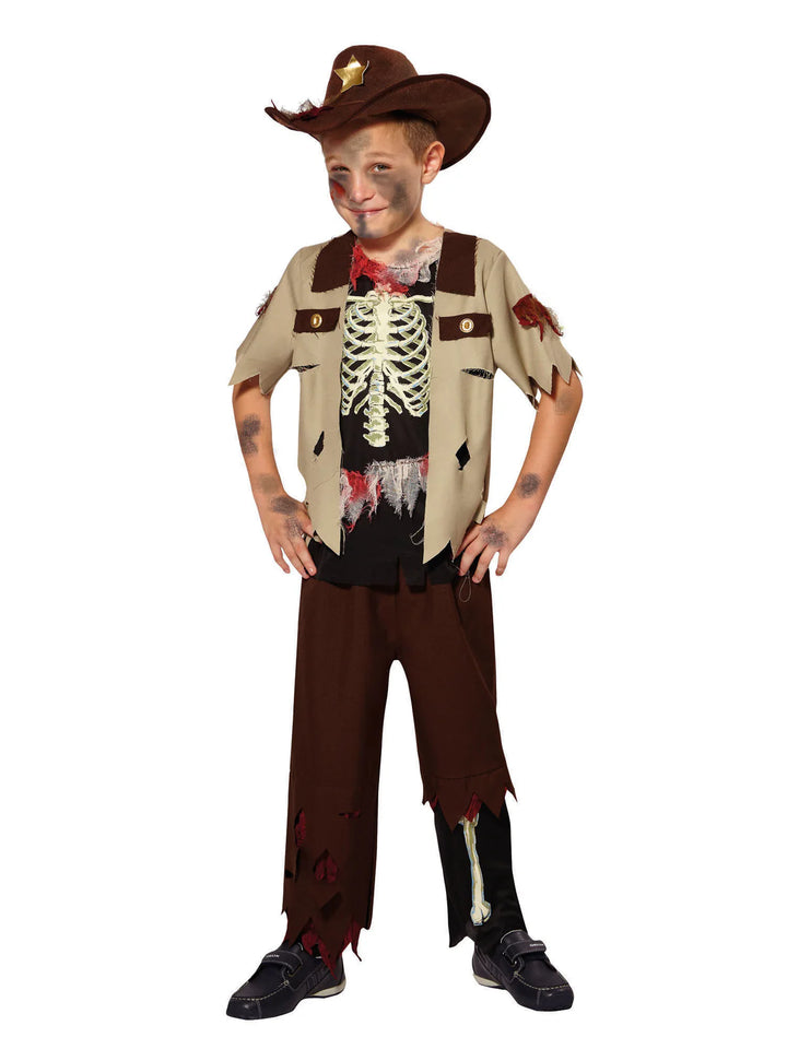 Skeleton Sheriff Costume Boys Rick Grimes