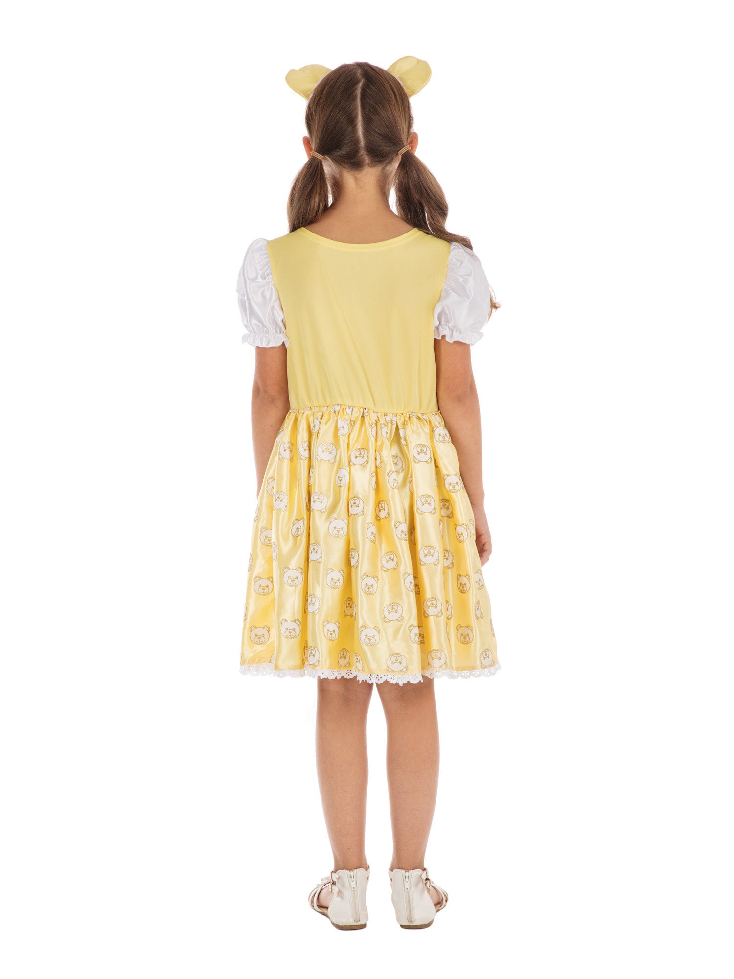 Goldilocks Costume Girls Yellow Dress Headband 2
