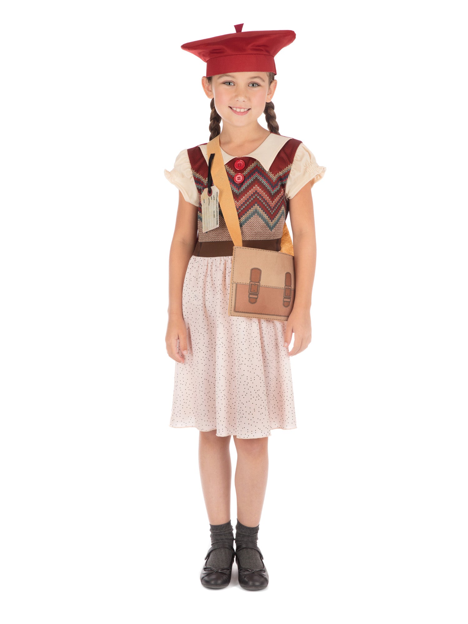 Evacuee Schoolgirl Childrens Costume 1