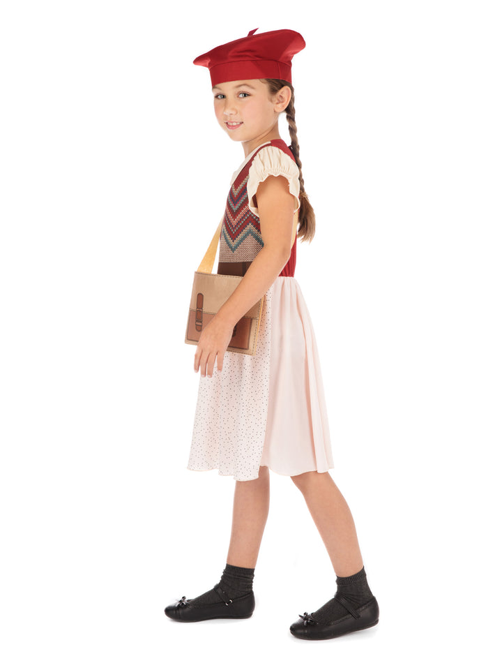 Evacuee Schoolgirl Childrens Costume