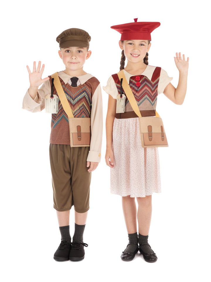 Evacuee Schoolgirl Childrens Costume