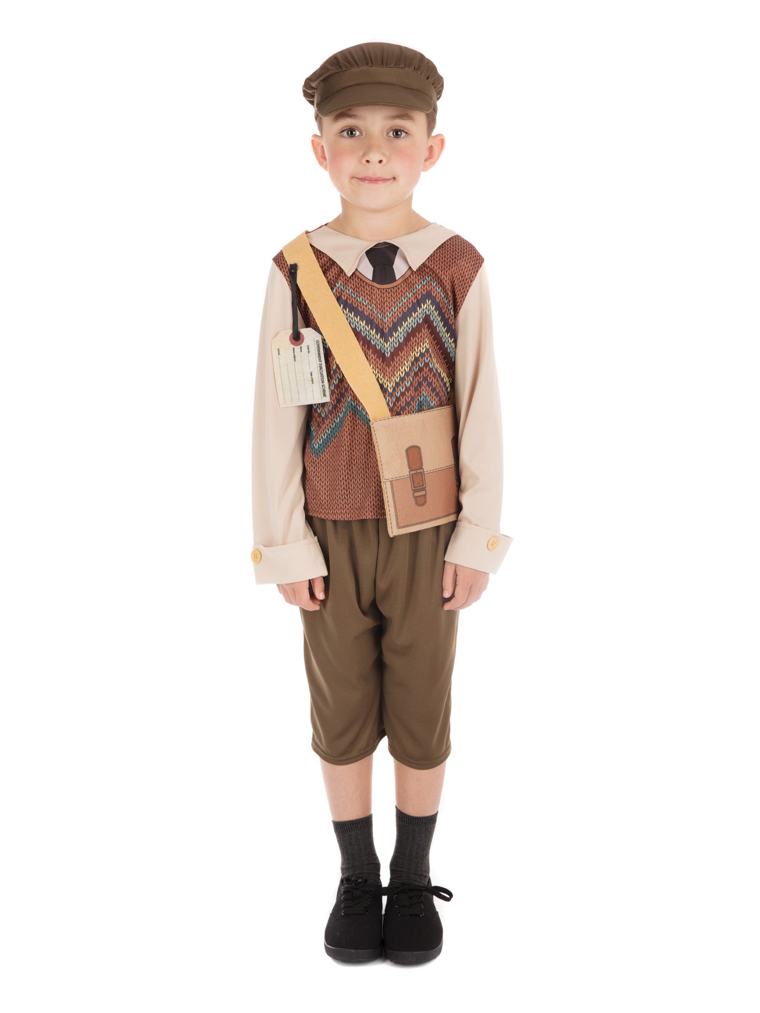 Evacuee Schoolboy Childrens Costume 3