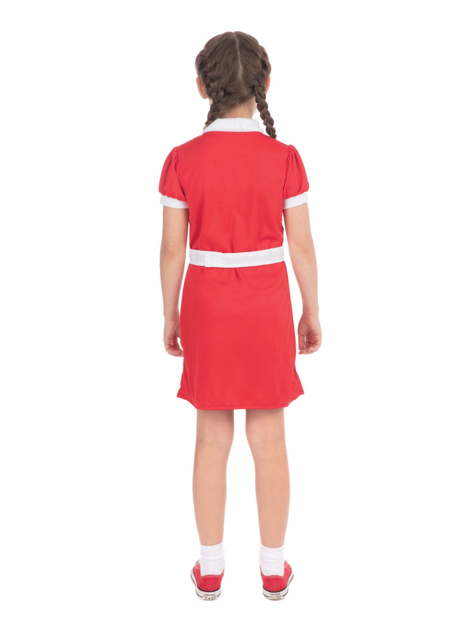 Red Dress Girl Orphan Annie Costume 2