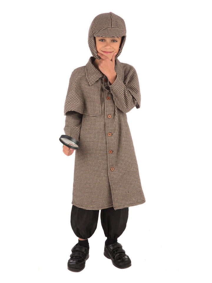 Sherlock Holmes Costume Long Jacket Detective Boy Kit