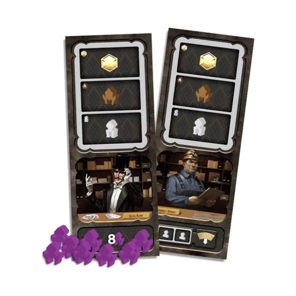 Barrage Executive Officer A Set of 8 Purple Machineries Board Game Accessory