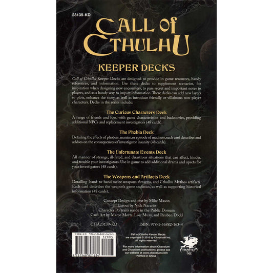 Call of Cthulhu: Keeper Decks 1