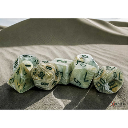 Marble Mega-Hedral - Green/Dark Green 7-Die Set 1