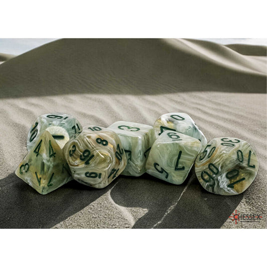 Marble Mega-Hedral - Green/Dark Green 7-Die Set 1
