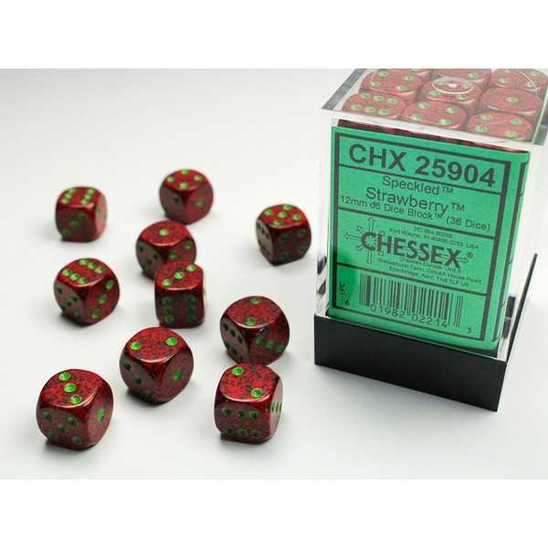 d6 Dice: Set of 36 - Speckled Strawberry 1