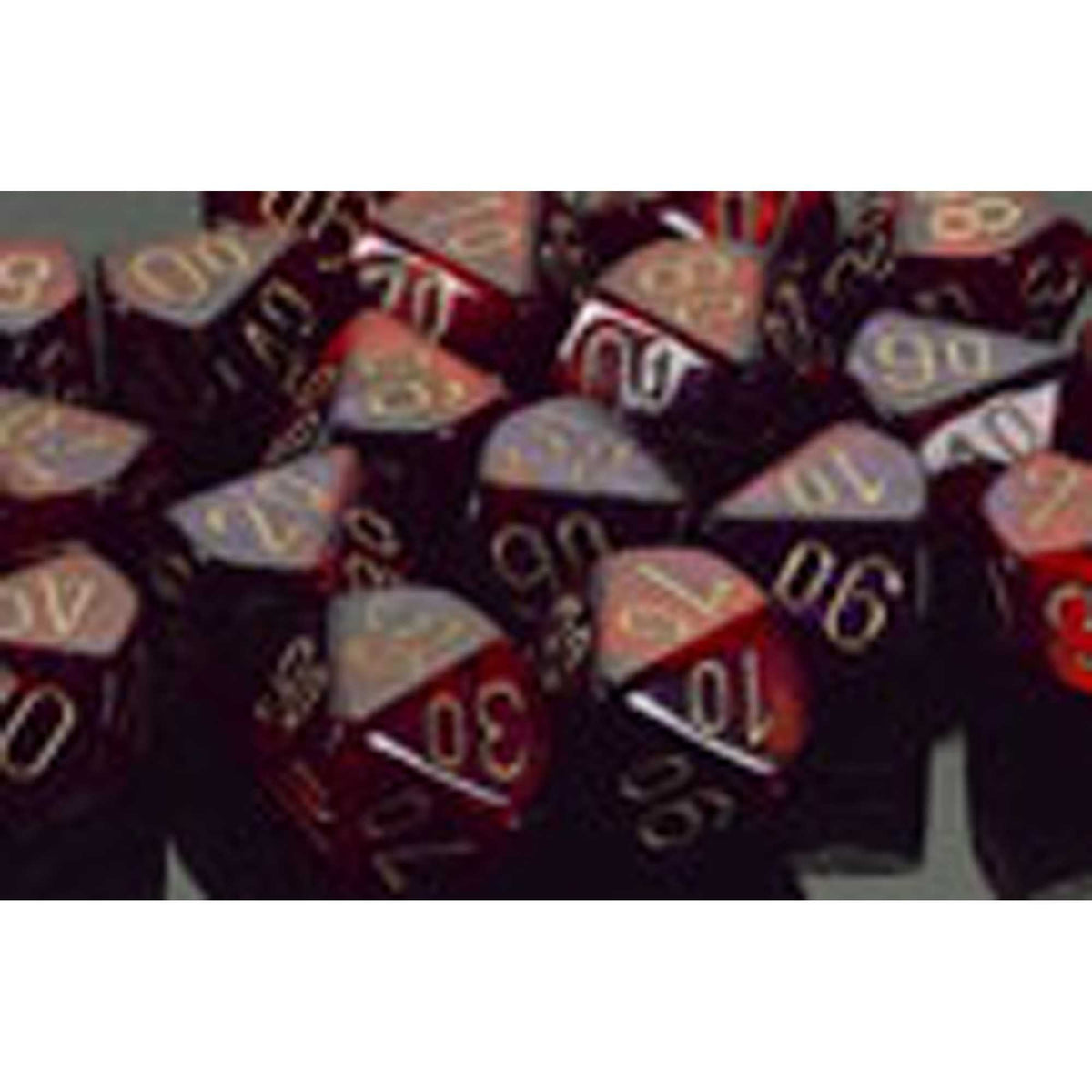 Polyhedral Dice: Gemini - Purple-Red with Gold (7) 1