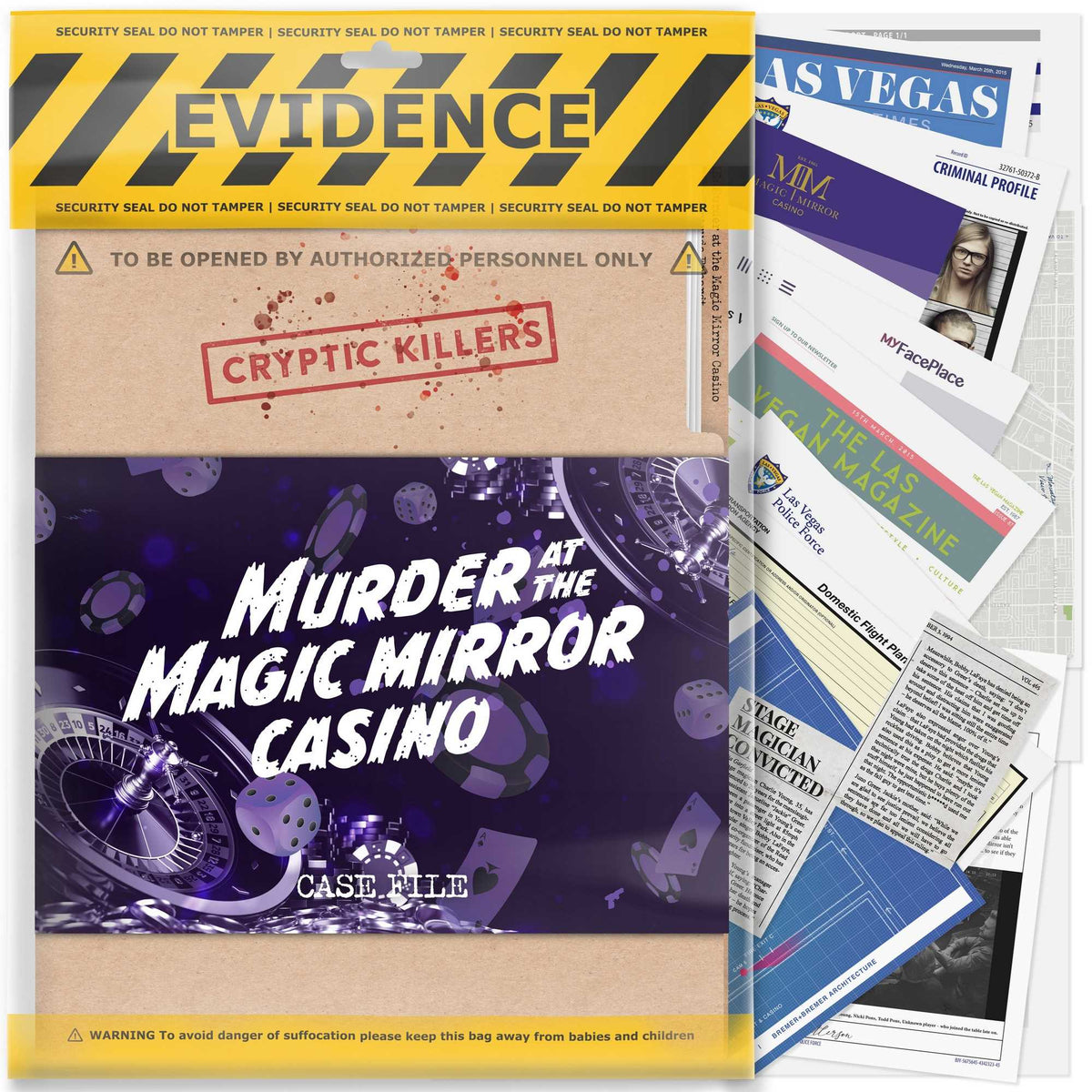 Cryptic Killers Murder at the Magic Mirror Casino UK Board Game by LA Brands 1