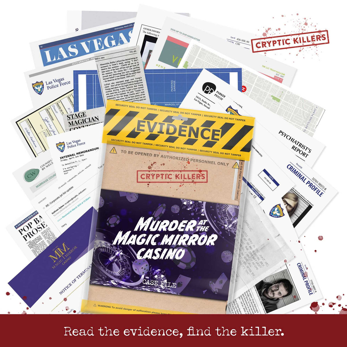 Cryptic Killers Murder at the Magic Mirror Casino UK Board Game by LA Brands 6