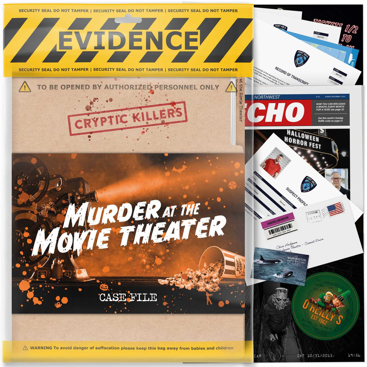 Cryptic Killers Murder at the Movie Theater UK Board Game by LA Brands 1