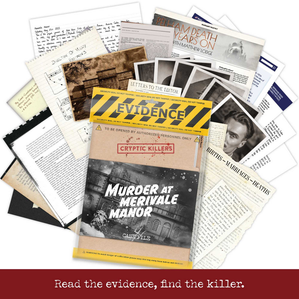 Cryptic Killers Murder at Merivale Manor UK Board Game by LA Brands 6
