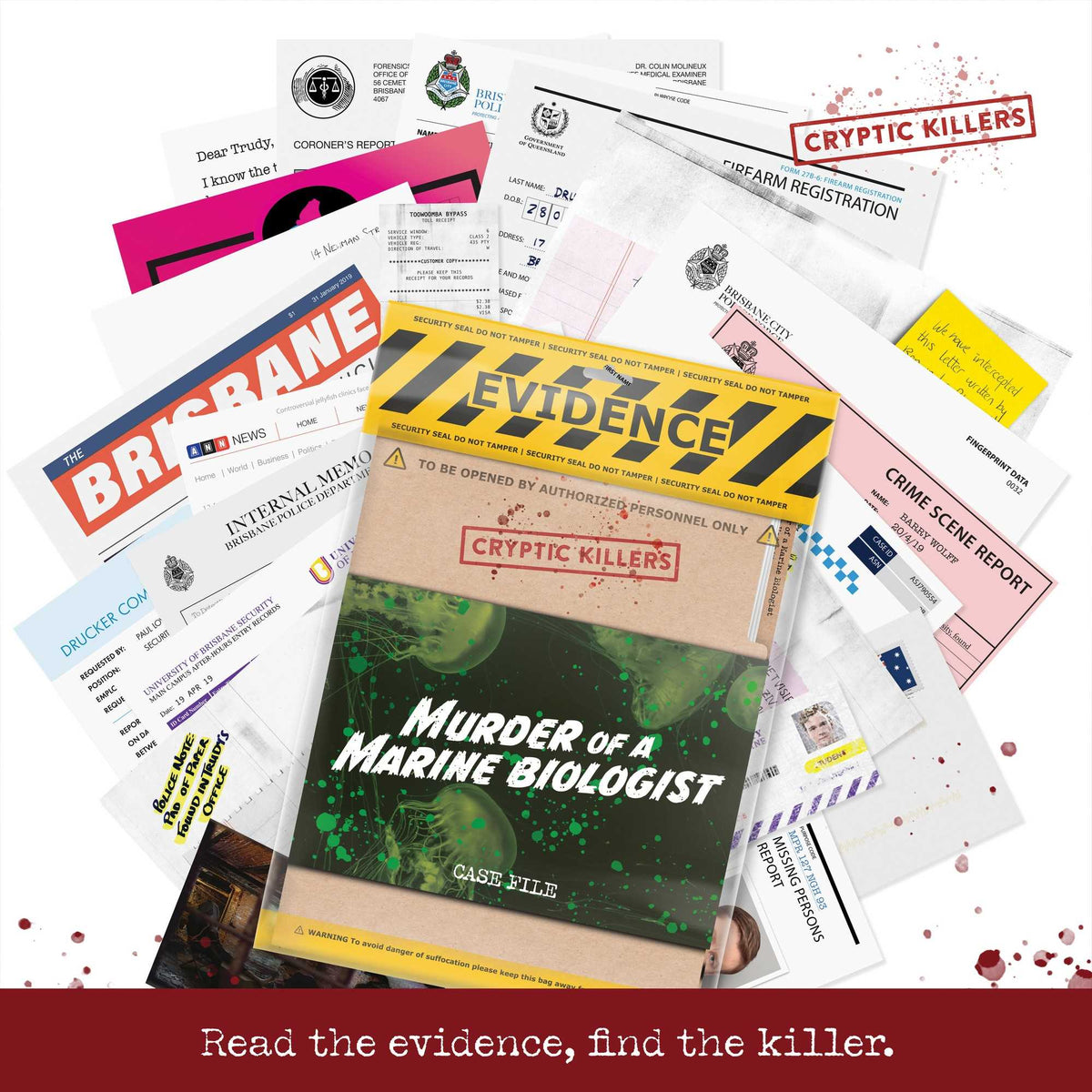 Cryptic Killers Murder of a Marine Biologist UK Board Game by LA Brands 6