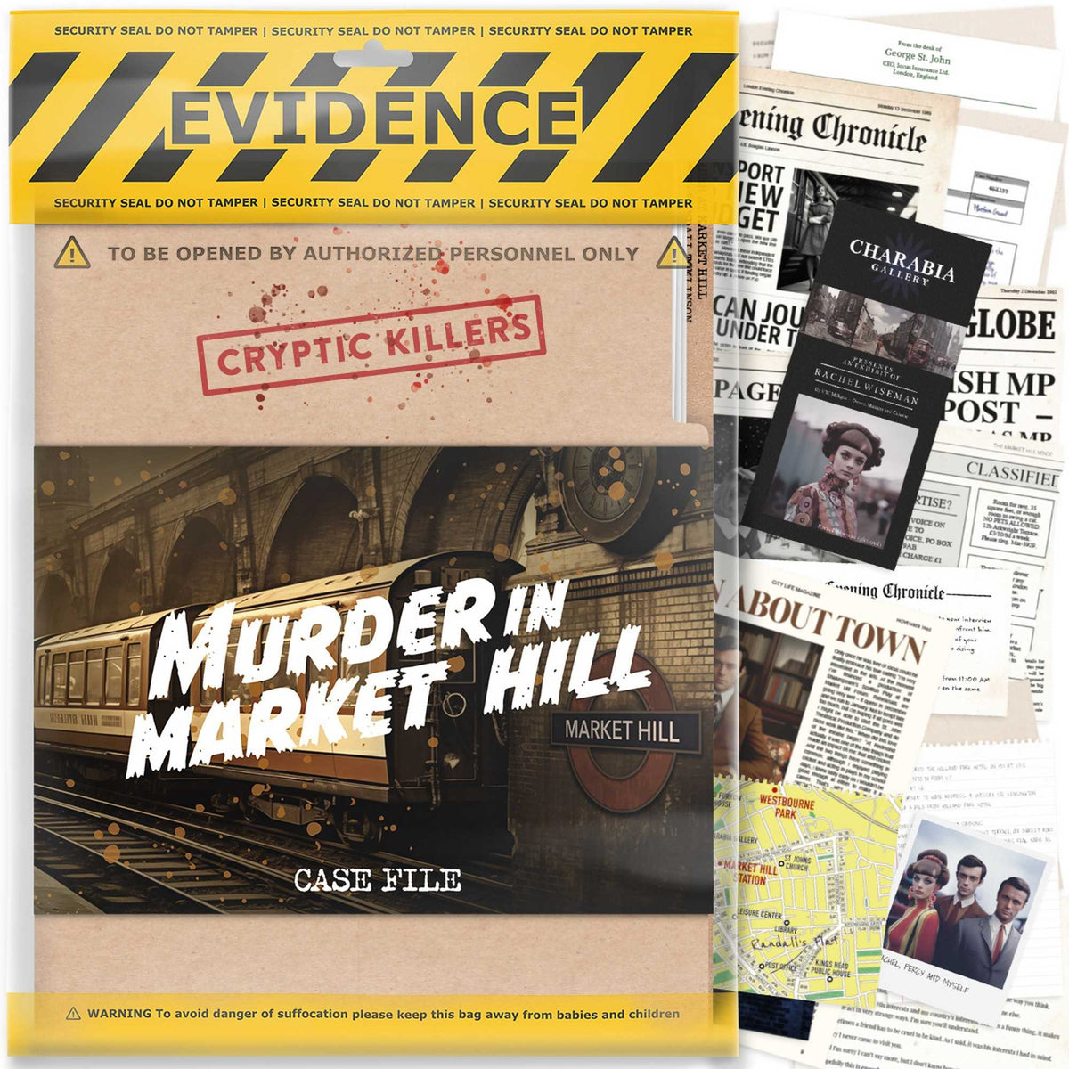 Cryptic Killers Murder in Market Hill UK Board Game by LA Brands 1