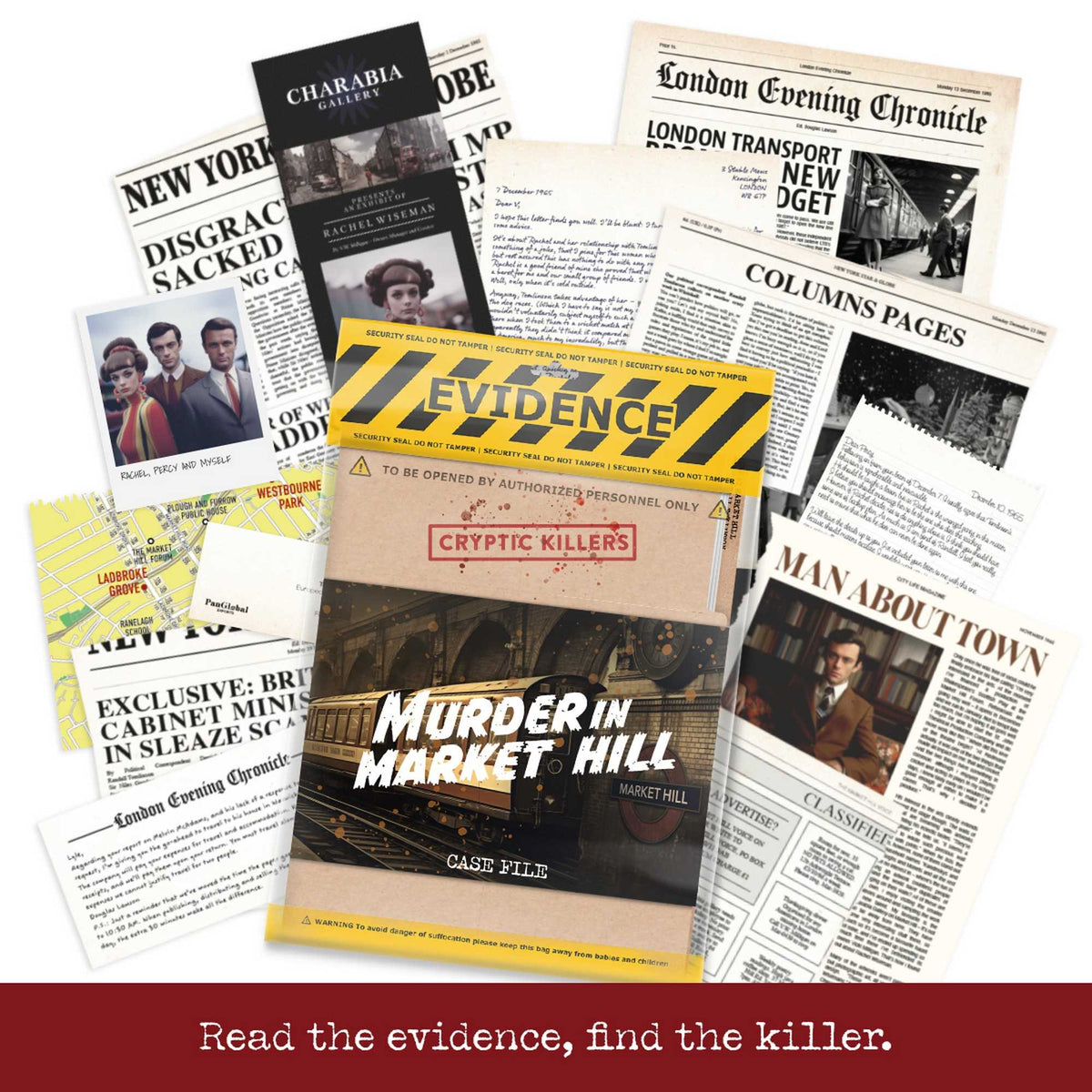Cryptic Killers Murder in Market Hill UK Board Game by LA Brands 6