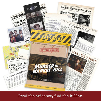 Cryptic Killers Murder in Market Hill UK Board Game by LA Brands 6