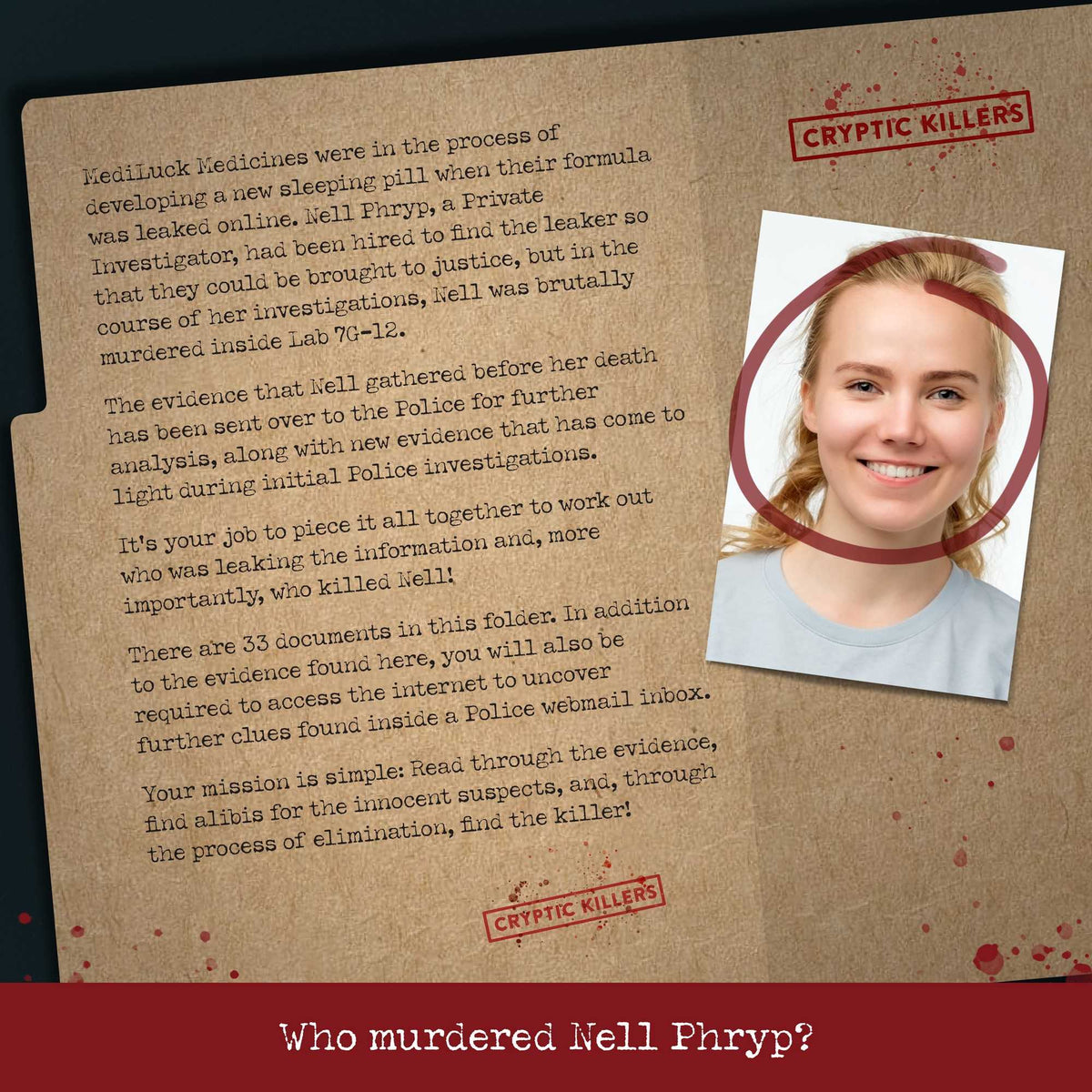Cryptic Killers Murder at MediLuck Medicines UK Board Game by LA Brands 2