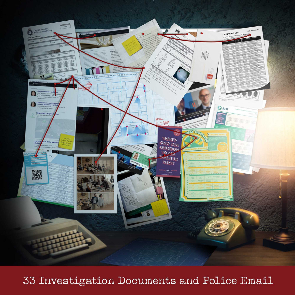 Cryptic Killers Murder at MediLuck Medicines UK Board Game by LA Brands 3